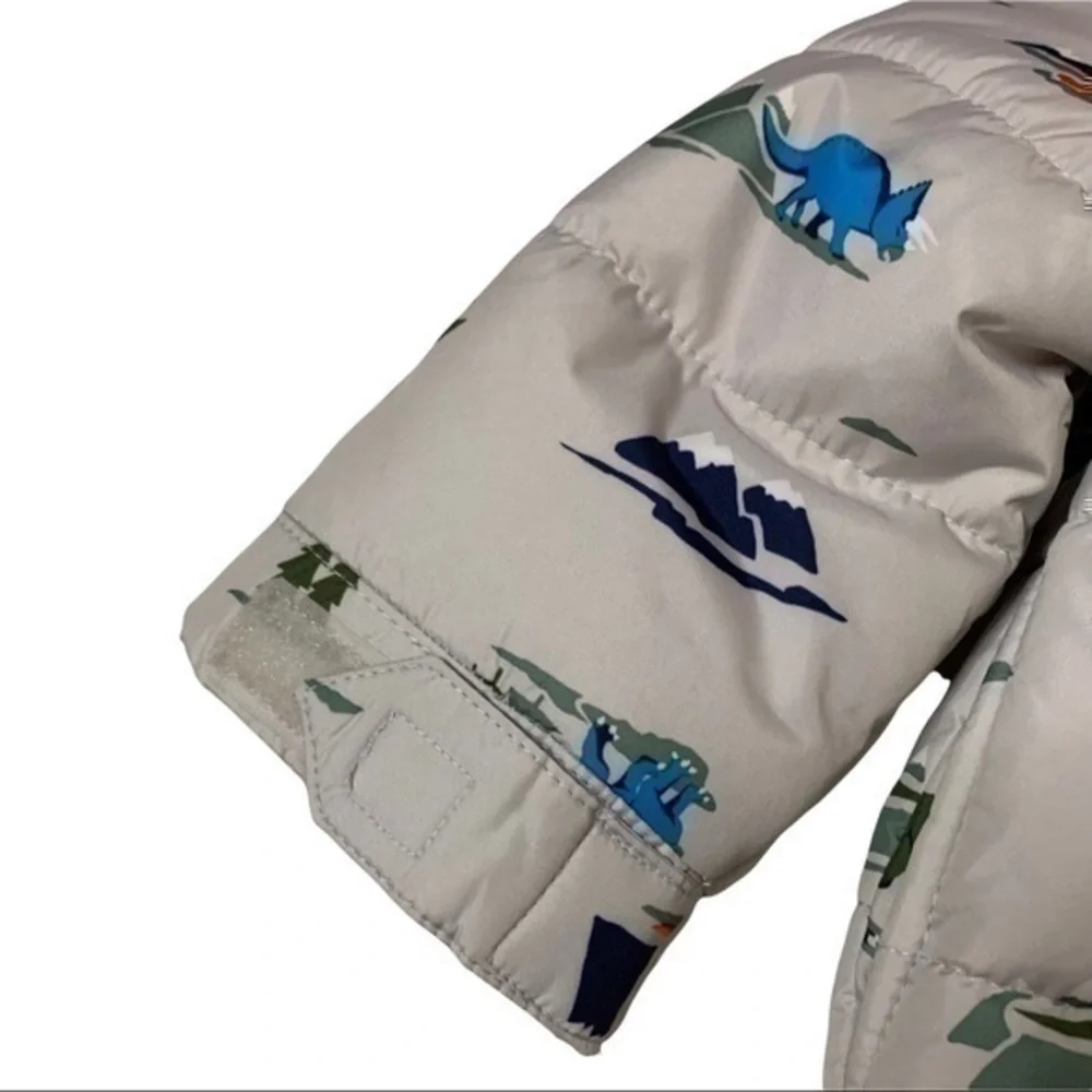 Carters Dinosaur Coat 18 Months Spike Hood Boys Puffy winter coa